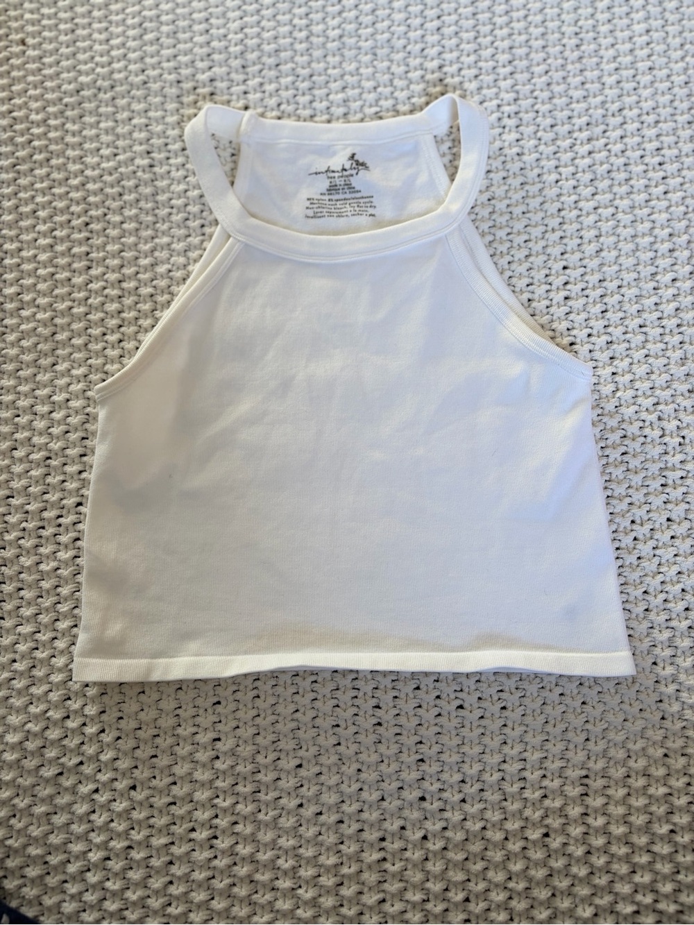 Free People White Racerback Crop Tank | M/L